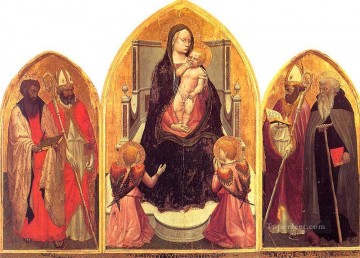  Quattrocento Oil Painting - San Giovenale Triptych Christian Quattrocento Renaissance Masaccio